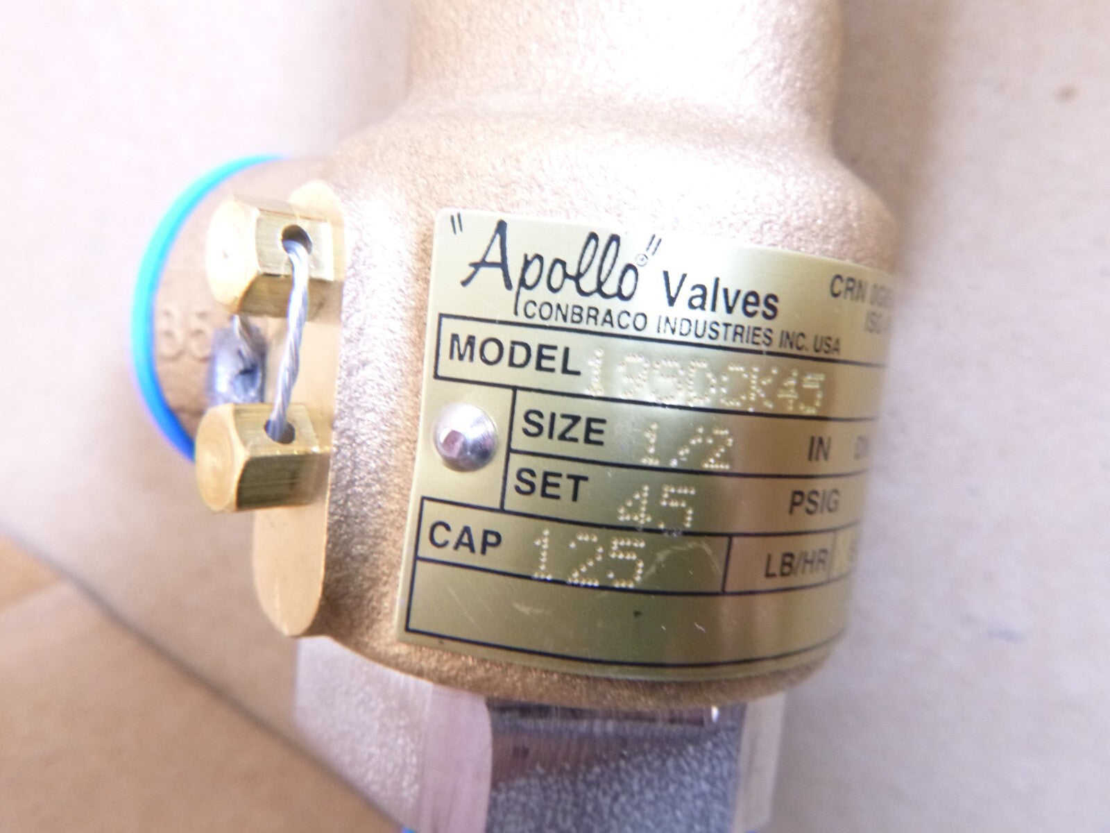 19SDCK45 Apollo ASME Sec VIII Air Bronze Safety Relief Valve 45 psig 1/2" x 3/4" | Industrial MRO Replacement Parts, Manufacturing Machine Parts & Components, Heavy Equipment Parts Supplier