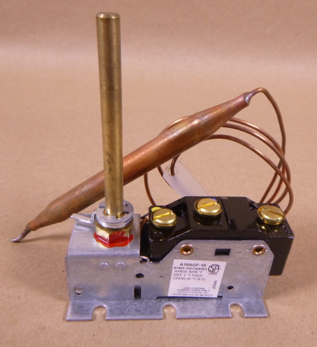 Johnson Controls A19AGF-10 Temperature Control Thermostatic Switch A19 Series | Electrical MRO Replacement Parts & Components and Commercial Electrical Supplies Company
