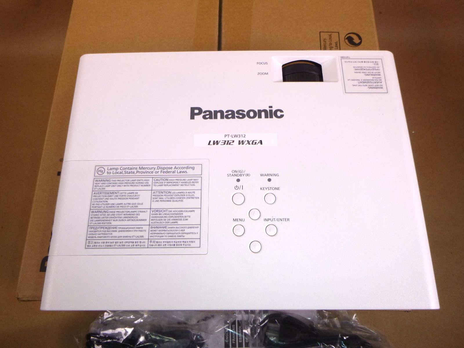 Panasonic PT-LW312U 3100-Lumen WXGA LCD Projector HDMI, 2x VGA Inputs
