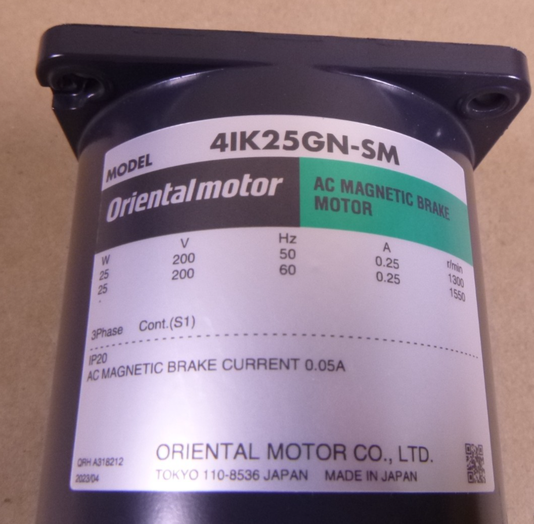 Oriental Motor 4IK25GN-SM 200V 0.25A 50/60Hz 25W AC Magnetic Brake Motor | Industrial Electric Motors, Pumps & Parts