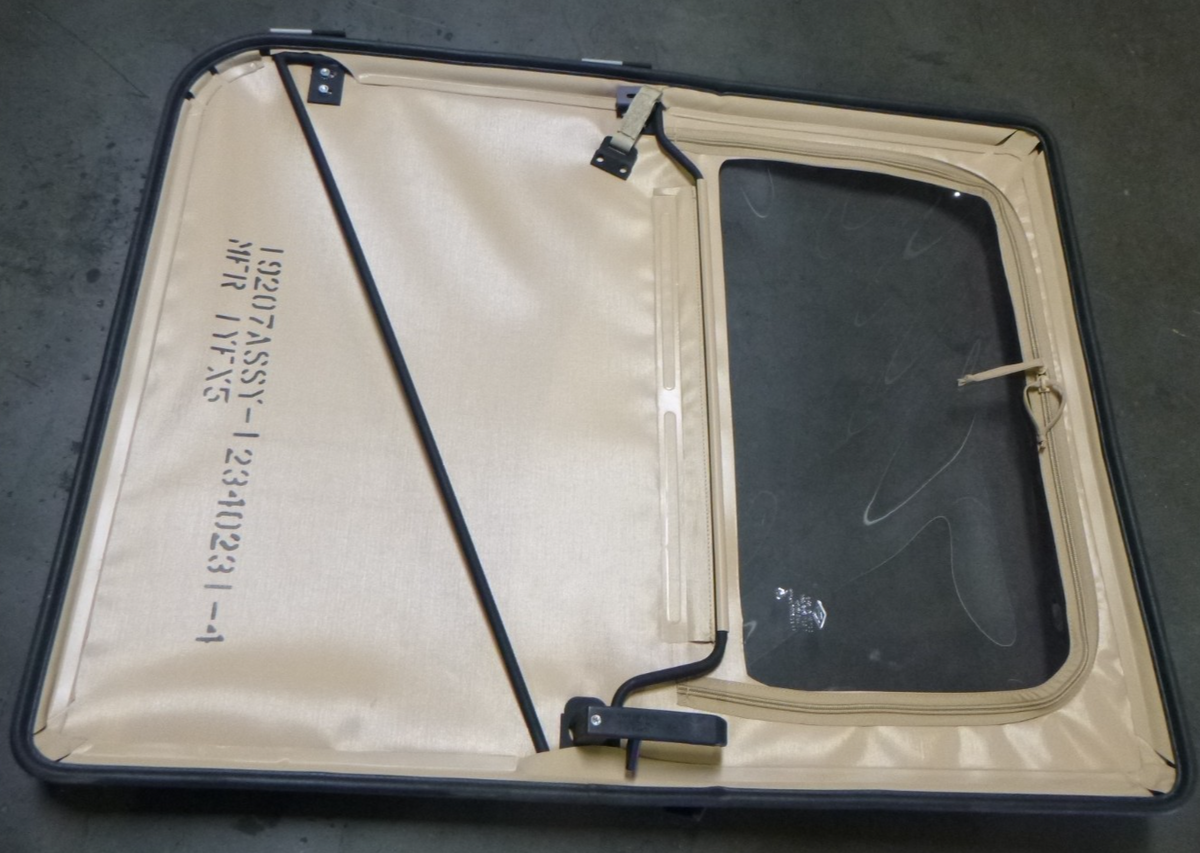 Humvee M998 HMMWV Tan Soft Top Door RH Front 12340231-4 2510-01-330-6175