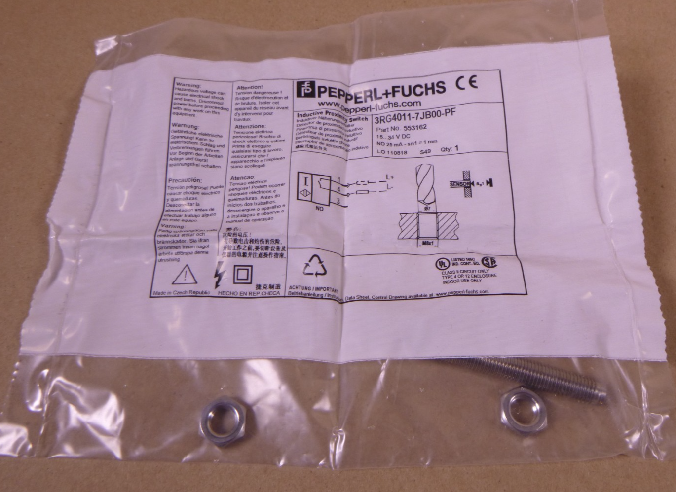 3RG4011-7JB00-PF Pepperl+Fuchs Inductive Sensor Proximity Switch 553162 15-34VDC | Electrical MRO Replacement Parts & Components and Commercial Electrical Supplies Company