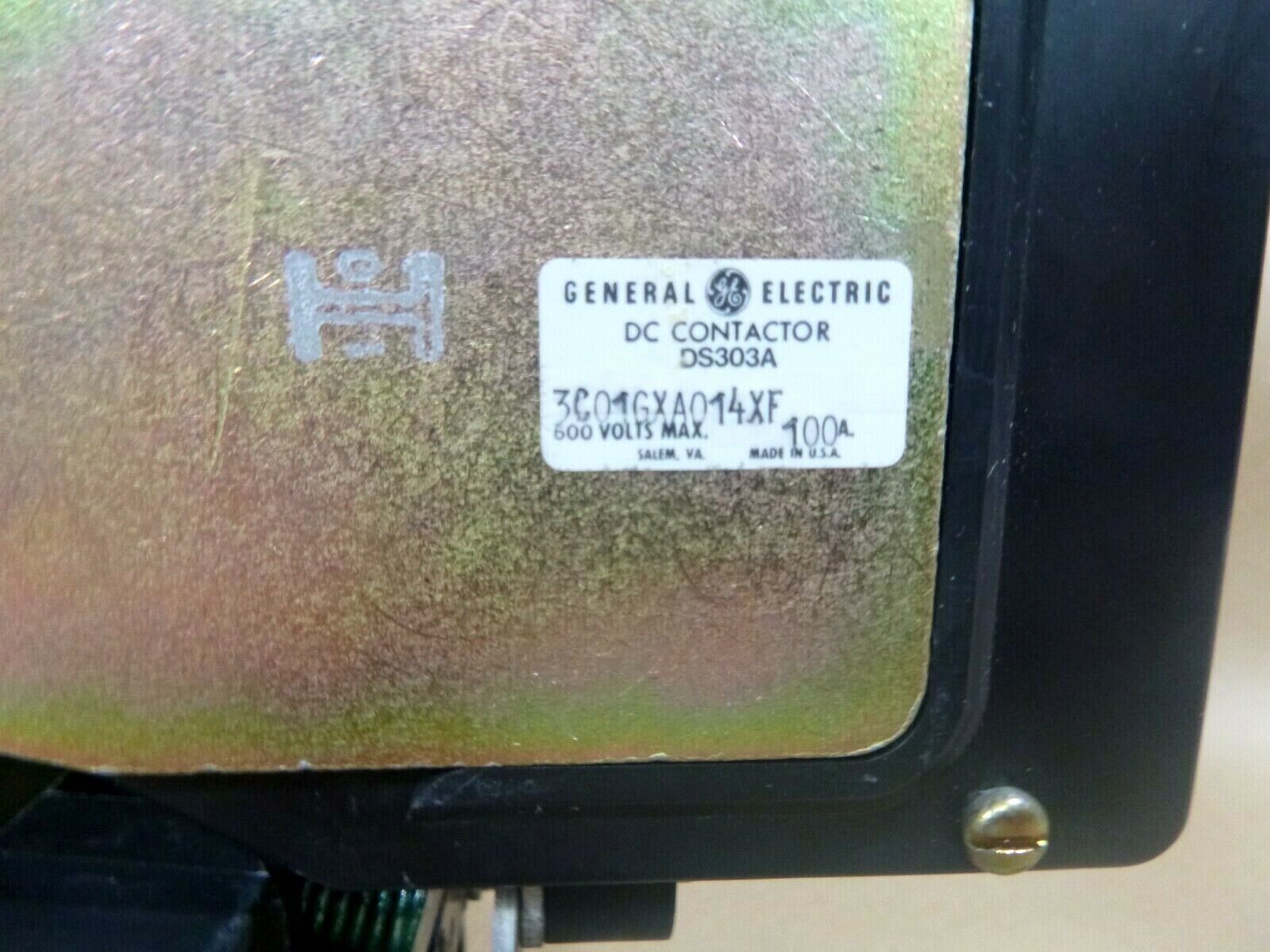 General Electric 3C01GXA014XF Dc Contactor 2 Pole 100 Amp 48 Vdc Coil DS303A | Electrical MRO Replacement Parts & Components and Commercial Electrical Supplies Company