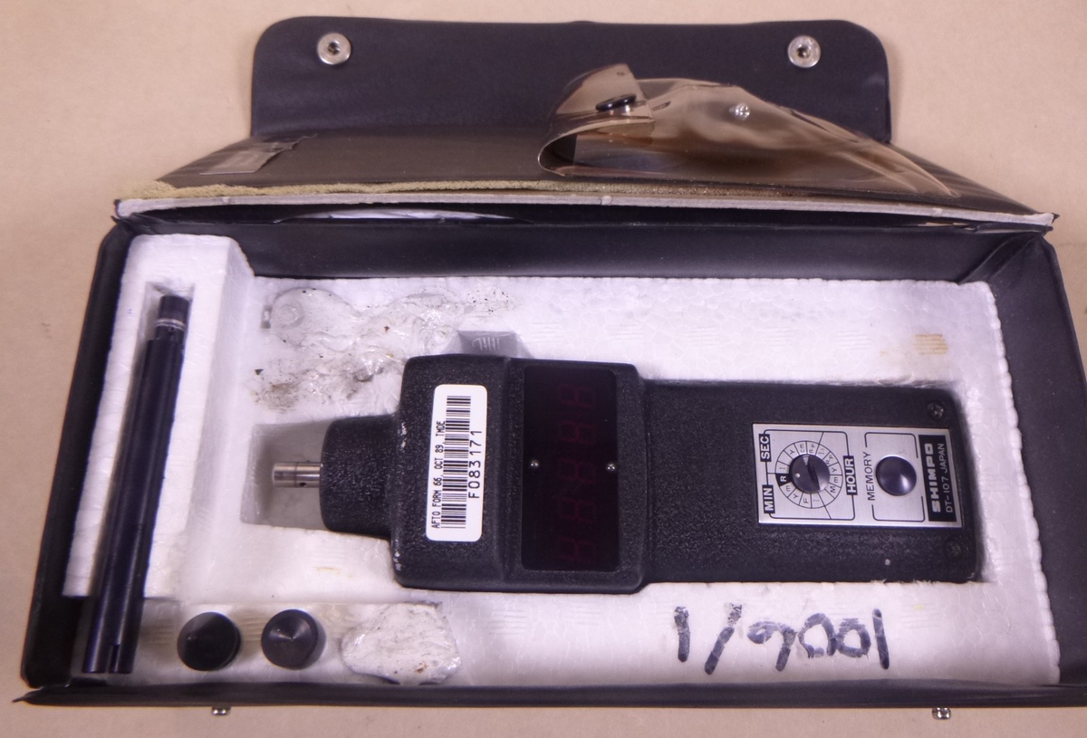 USED Shimpo DT-107 Handheld Digital Tachometer With Case | Industrial MRO Tools and Replacement Industrial Equipment Components