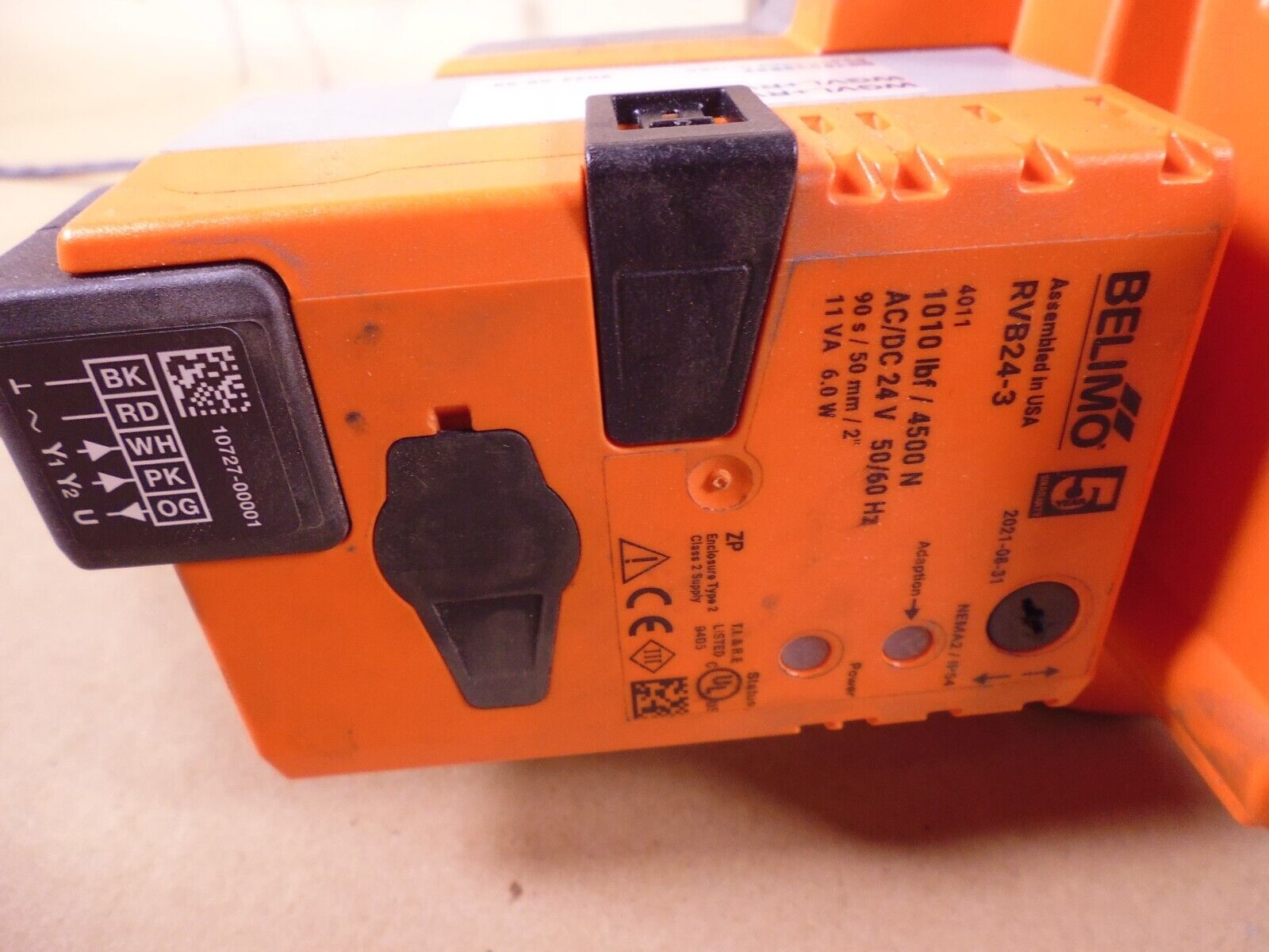 Belimo WGVL+RVB24-3 Warren Glove Control Valve 24V , 1010 lbf / 4500N *UNTESTED* | Industrial MRO Replacement Parts, Manufacturing Machine Parts & Components, Heavy Equipment Parts Supplier