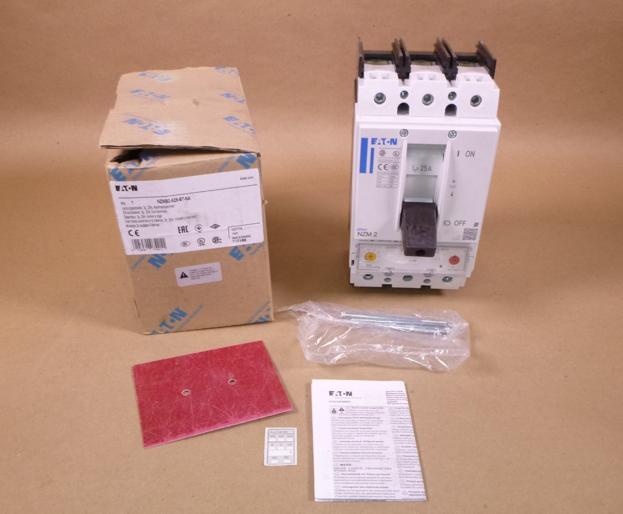NZMB2-A25-BT-NA Eaton Molded Case Circuit Breaker 25 Amp 3 Pole NZM2-Frame | Electrical MRO Replacement Parts & Components and Commercial Electrical Supplies Company