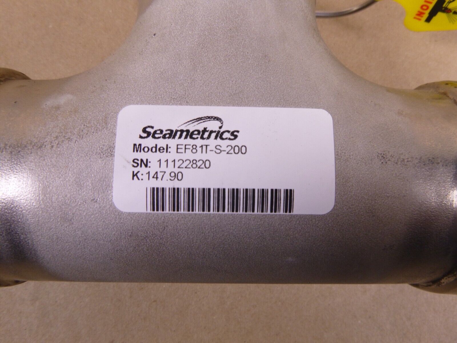 Seametrics (EF81T-S-200) EX800 Series 2" Flow Sensor Stainless Steel Tee Fitting | Industrial MRO Replacement Parts, Manufacturing Machine Parts & Components, Heavy Equipment Parts Supplier