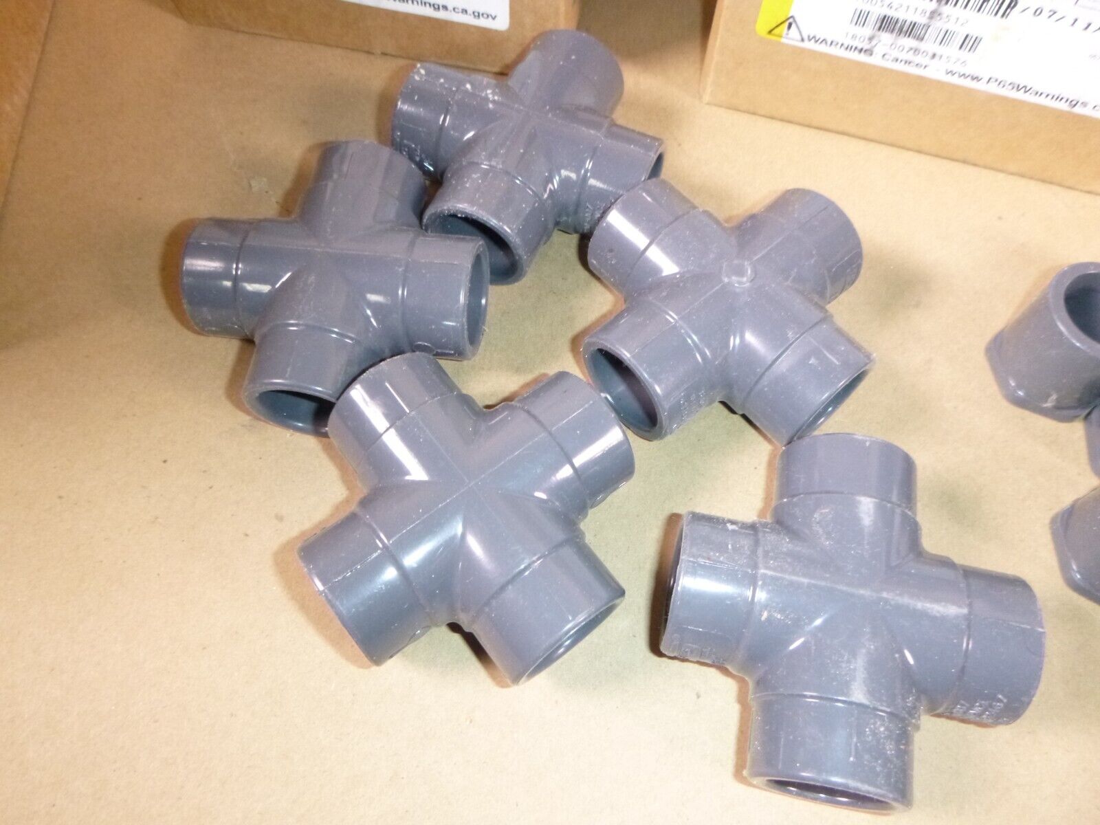 (Lot of 122) Spears 3/4" SCD 80 PVC Socket Couplings, Unions, Elbows, TEE&