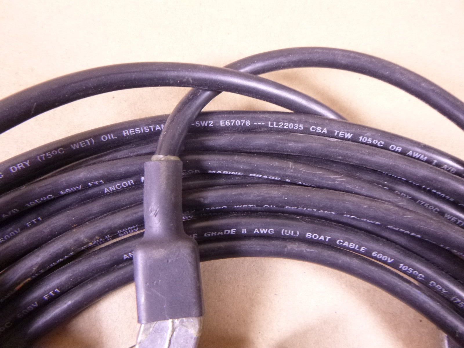 M83413/7-1 Ground Clamp w/ ANCOR Marine Grade 8 AWG (UL) Boat Cable 600V BC-5W2 | Electrical MRO Replacement Parts & Components and Commercial Electrical Supplies Company