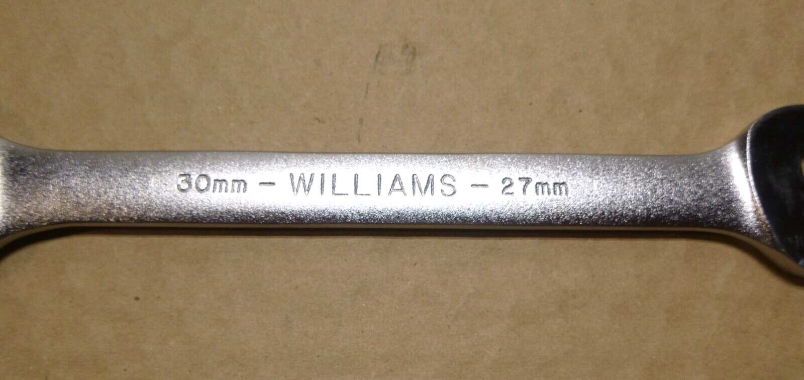 New Williams USA 27mm x 30mm Chrome Satin Finish Double Open End Wrench EWM-2730 | Industrial MRO Tools and Replacement Industrial Equipment Components