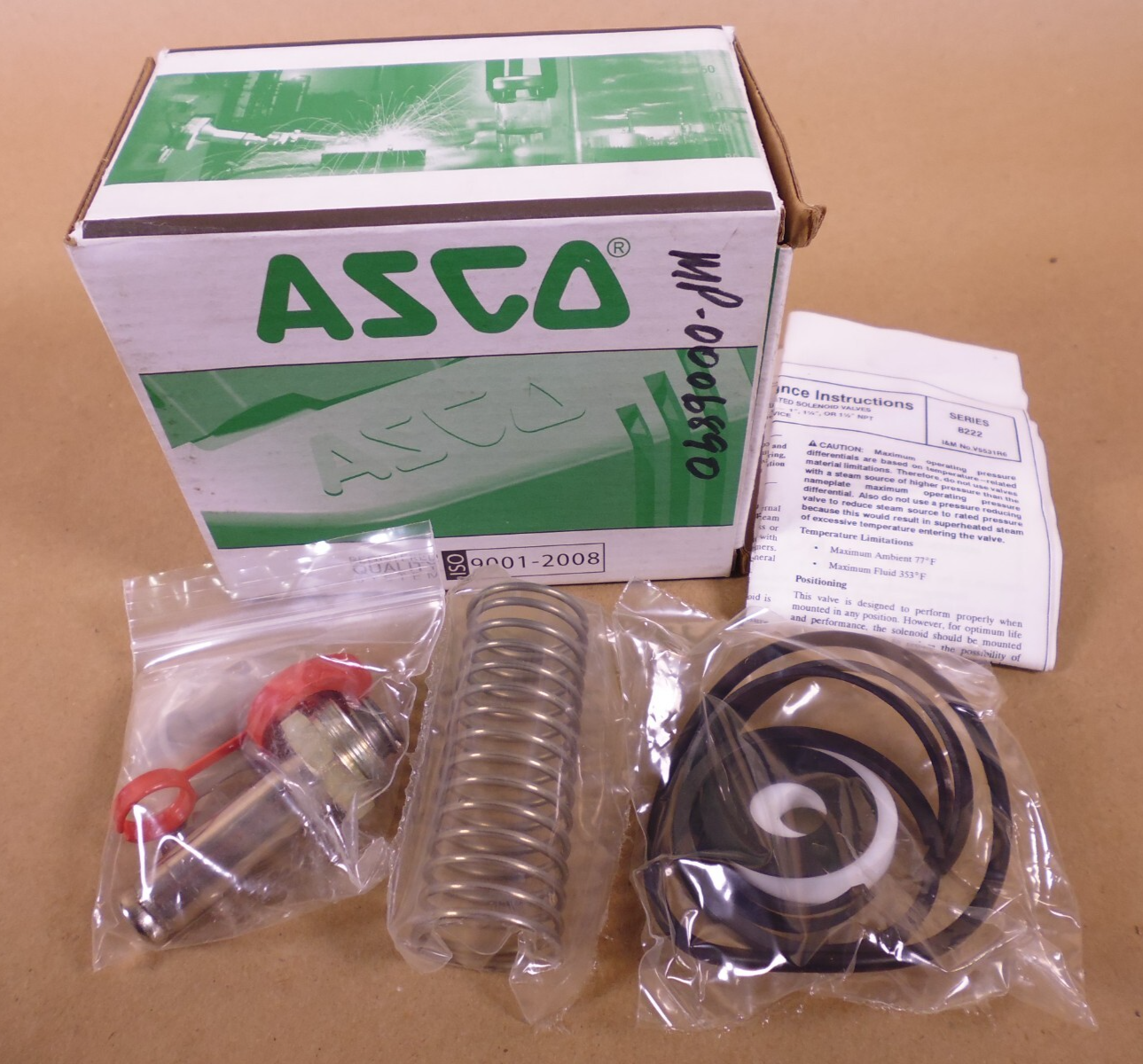 ASCO Red Hat 304058 Solenoid Valve Rebuilt Kit T527599 | Industrial MRO Replacement Parts, Manufacturing Machine Parts & Components, Heavy Equipment Parts Supplier