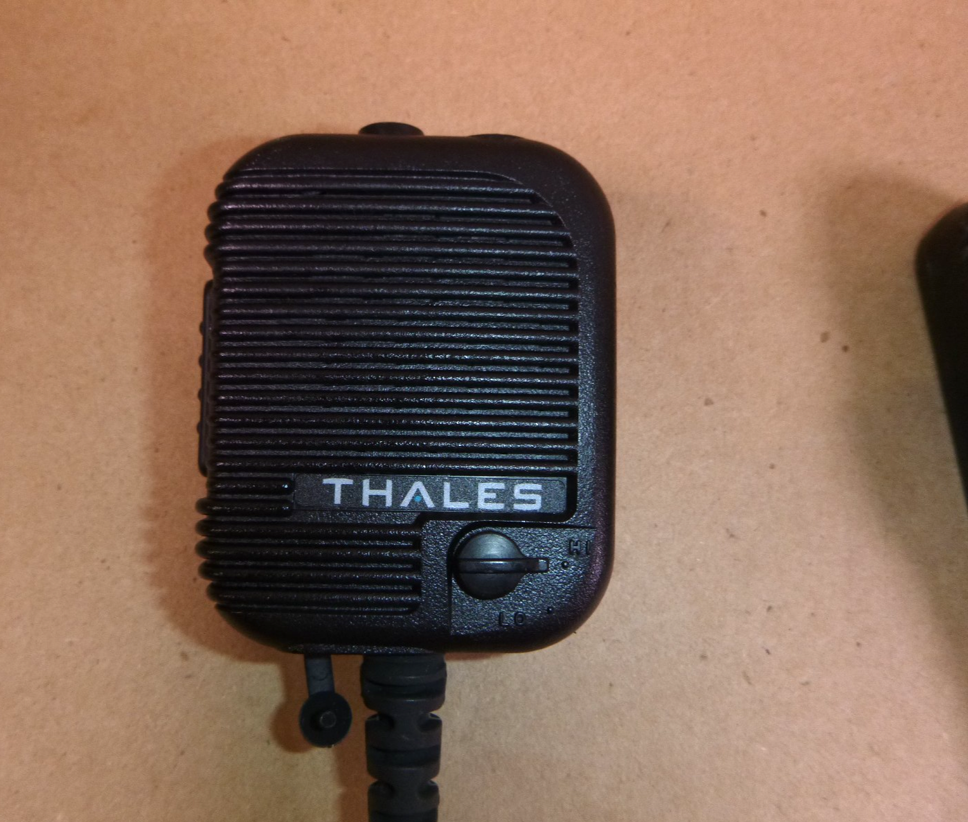 USED USGI Thales Racal 25 Model 1600469-9 Palm Speaker Microphone 7-Pin W/ Thumbscrew | Electrical MRO Replacement Parts & Components and Commercial Electrical Supplies Company