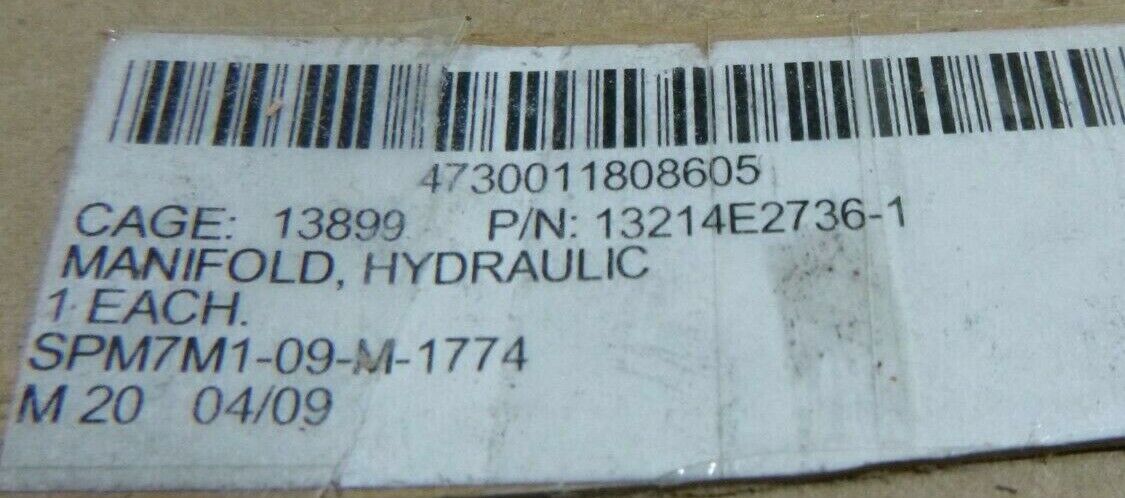 M9 ACE EARTHMOVER HYDRAULIC MANIFOLD CECOM 13214E2736-1 , 4730-01-180-8605 | Replacement Truck Parts, Trailer Accessories, Automobile Supplies, Car Parts & Accessories