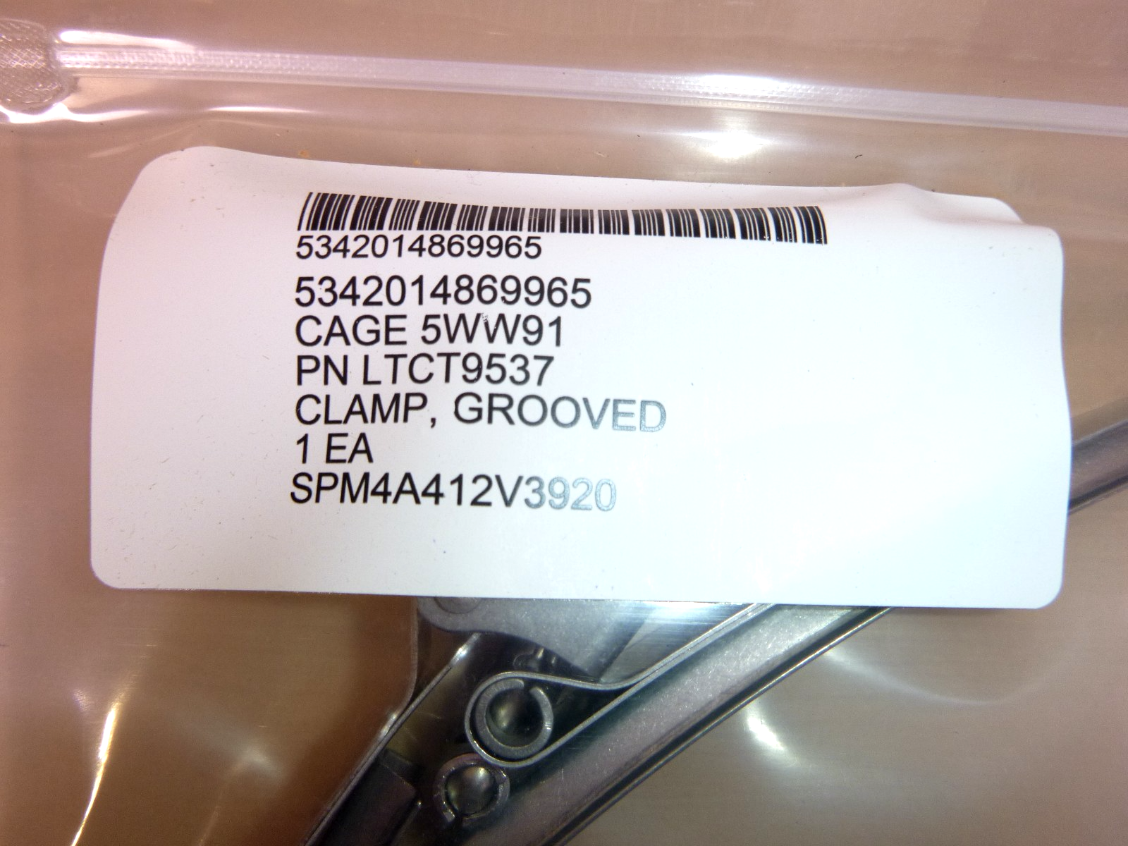 USGI Grooved Coupling Clamp Honeywell LTCT9537, 5342-01-486-9965