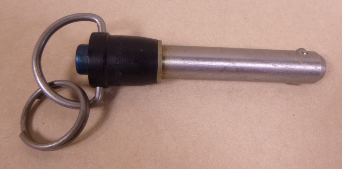 1/2" Shank x 2" Grip Ring Hdl Stainless Ball Lock Quick Release Pin Avibank USA