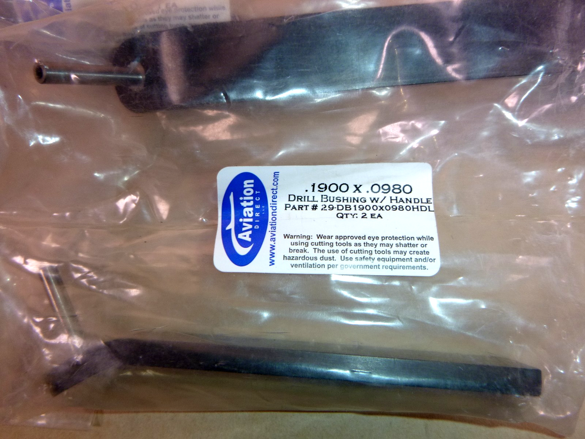 Aviation Direct Drill Bushing Handle .1900 x .0980 (Lot of 6)