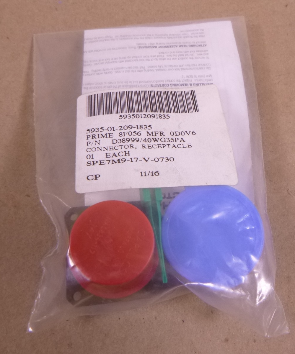 D38999/40WG35PA Electrical Circular Mil Connector , 5935-01-209-1835 | Electrical MRO Replacement Parts & Components and Commercial Electrical Supplies Company