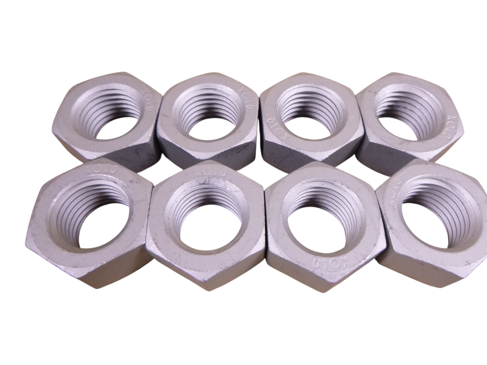 (8) 1-1/4”-7 Hex Nut Steel Plain Regular 1 1/4-7 1.25” HEX NUT , Grade 8