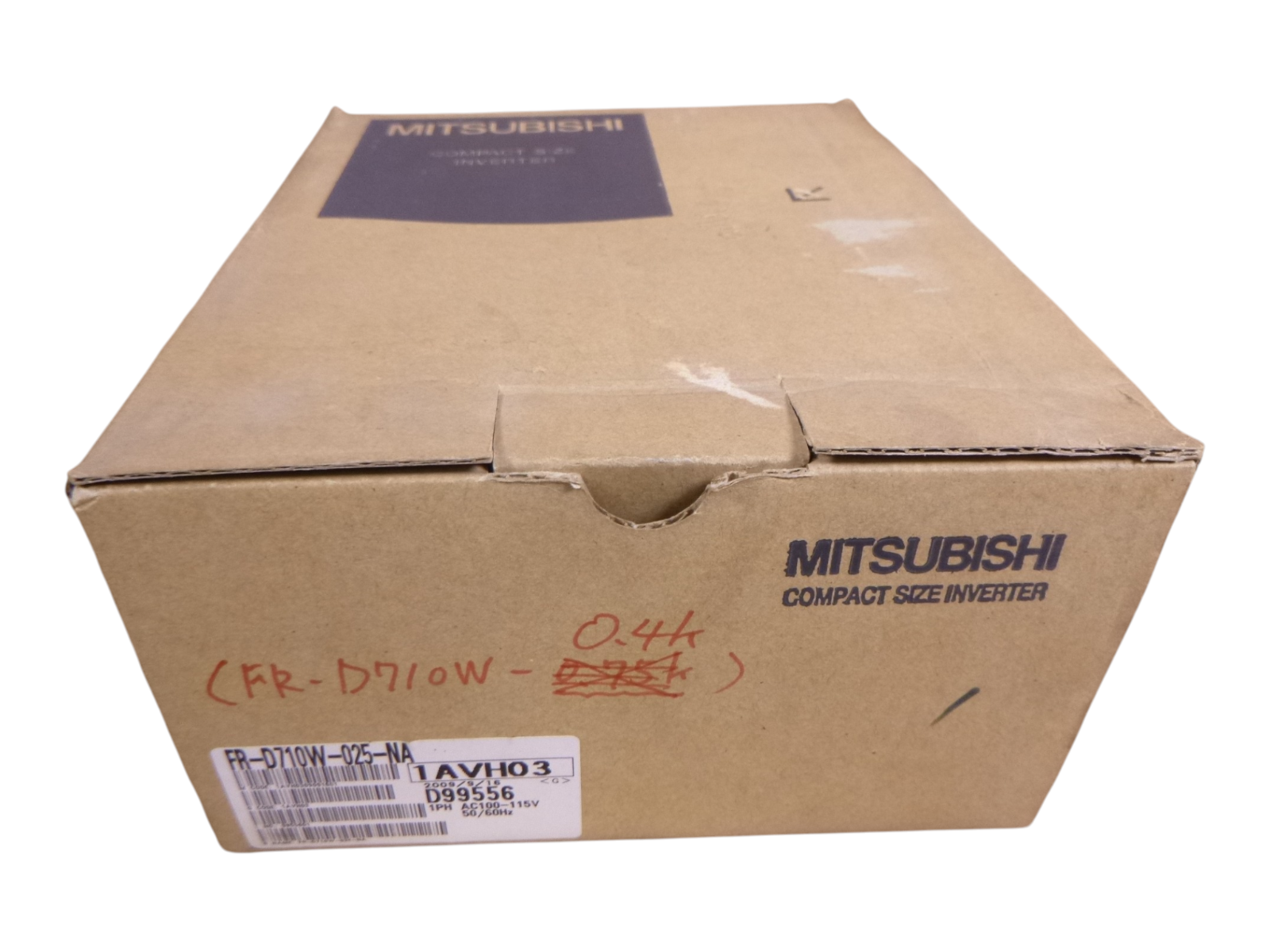 Mitsubishi FR-D710W-025-NA D700 Inverter Drive 1PH 115V Input 3PH 230V 2.5A Out | Electrical MRO Replacement Parts & Components and Commercial Electrical Supplies Company