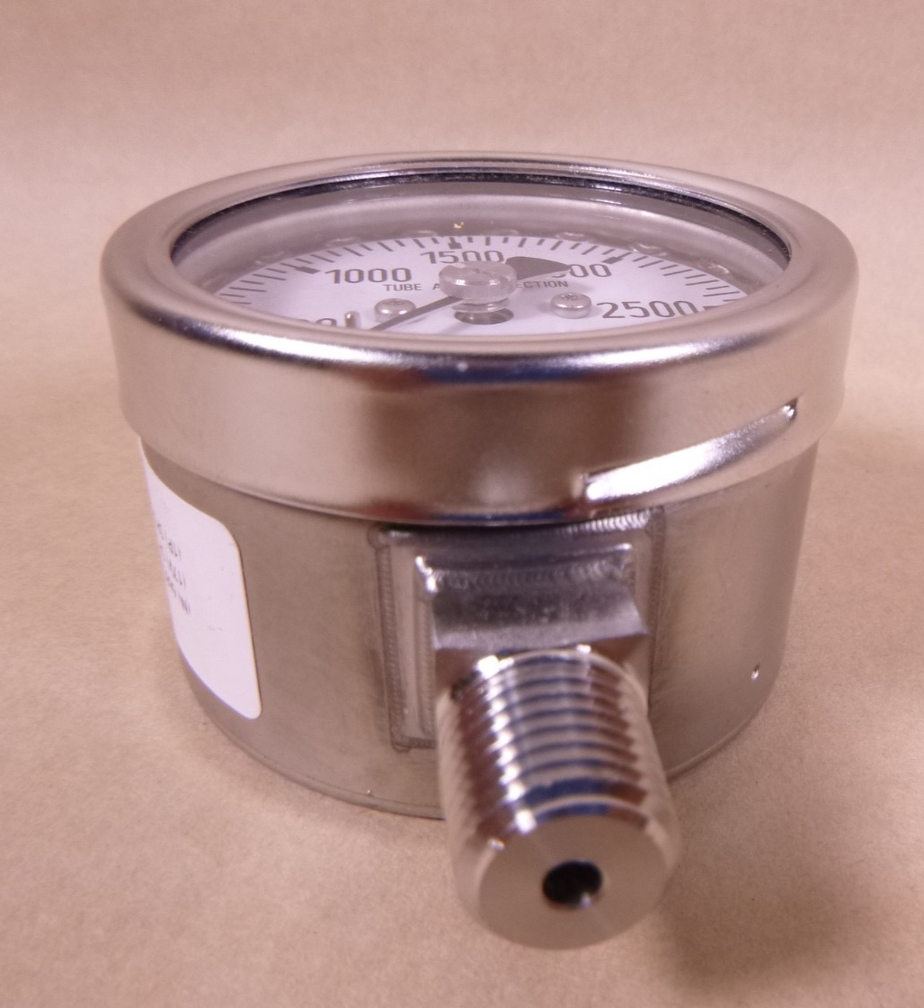WIKA Pressure Gauge 3000 PSI 1/4" NPT 9240446 , 316SS, 2-1/2"