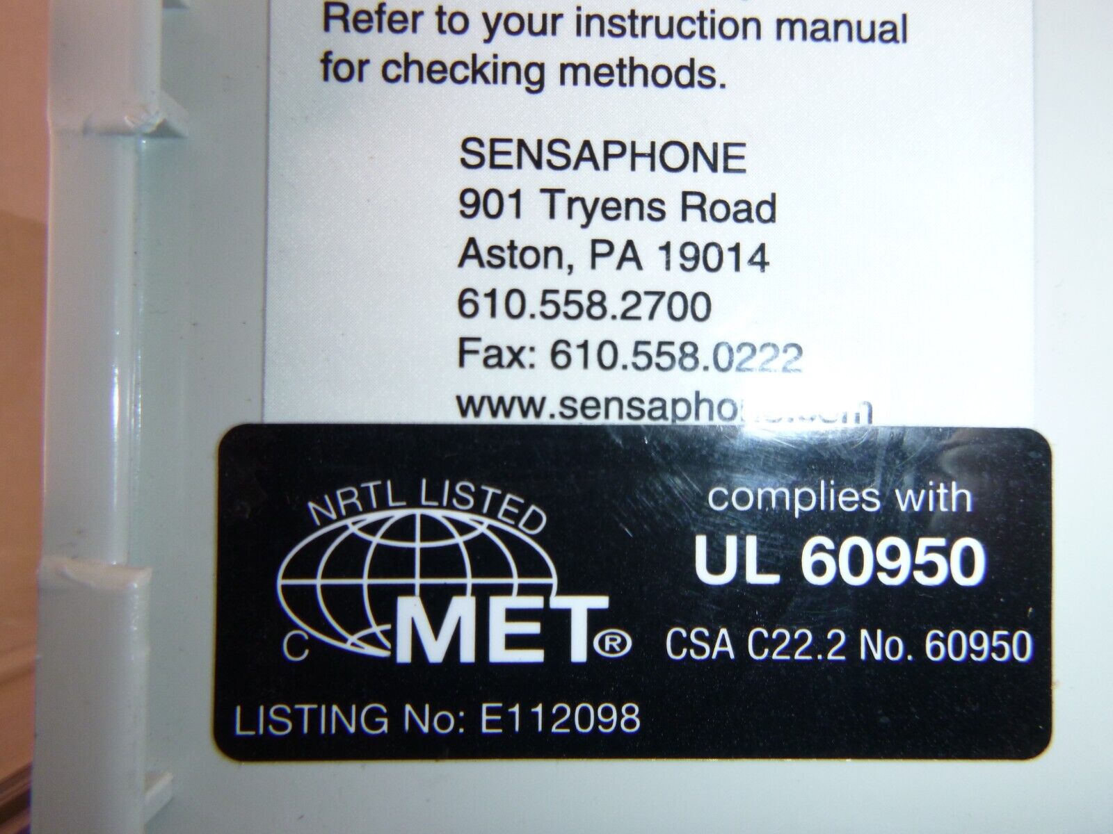 Sensaphone 2800 Remote Monitoring System W/ Enclosure & Power Cord | Industrial MRO Replacement Parts, Manufacturing Machine Parts & Components, Heavy Equipment Parts Supplier