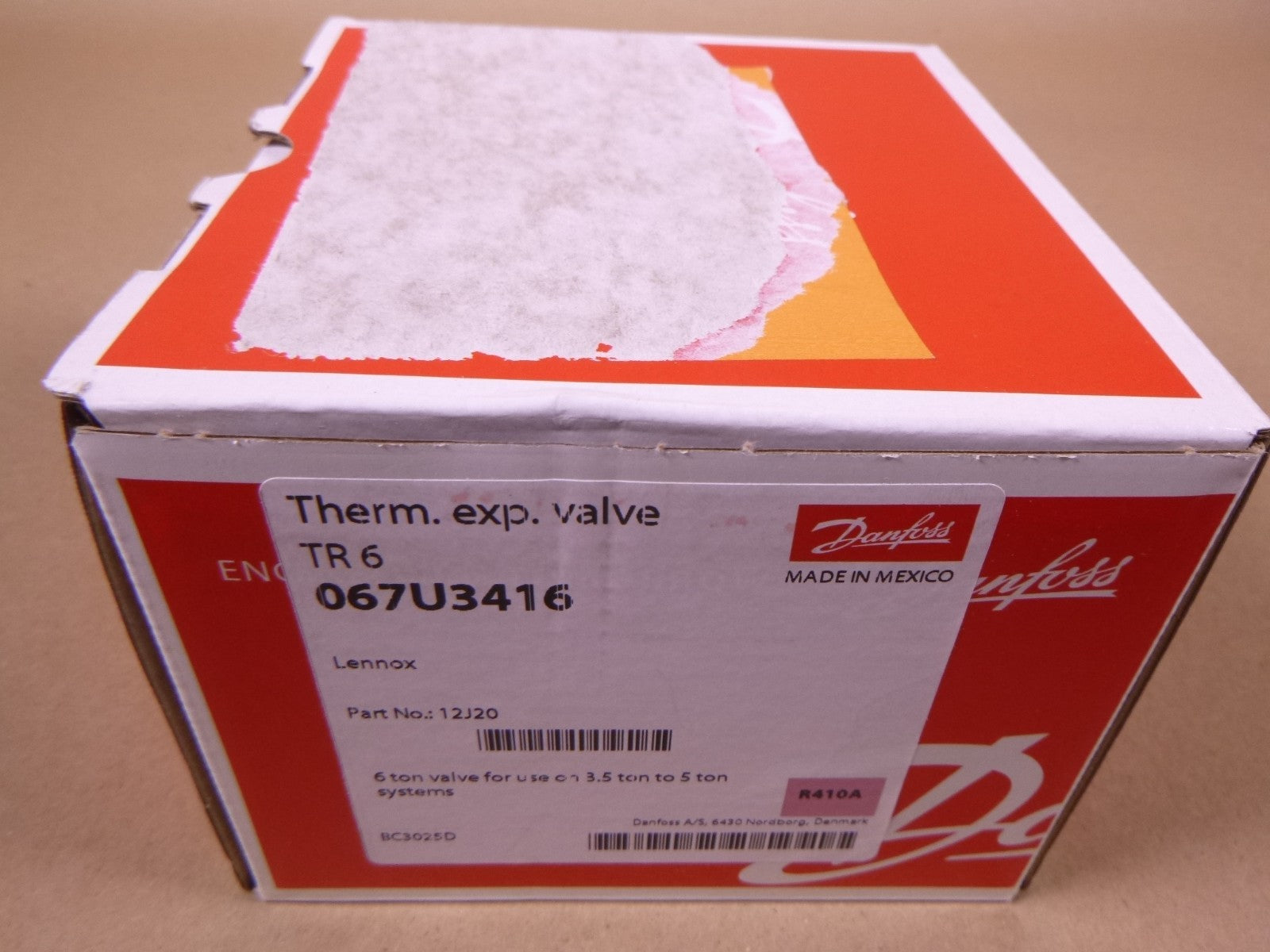 Danfoss 067U3416 12J20 Thermostatic Expansion Valve TR6 6 Ton For 3.5 To 5 Ton | Industrial MRO Replacement Parts, Manufacturing Machine Parts & Components, Heavy Equipment Parts Supplier