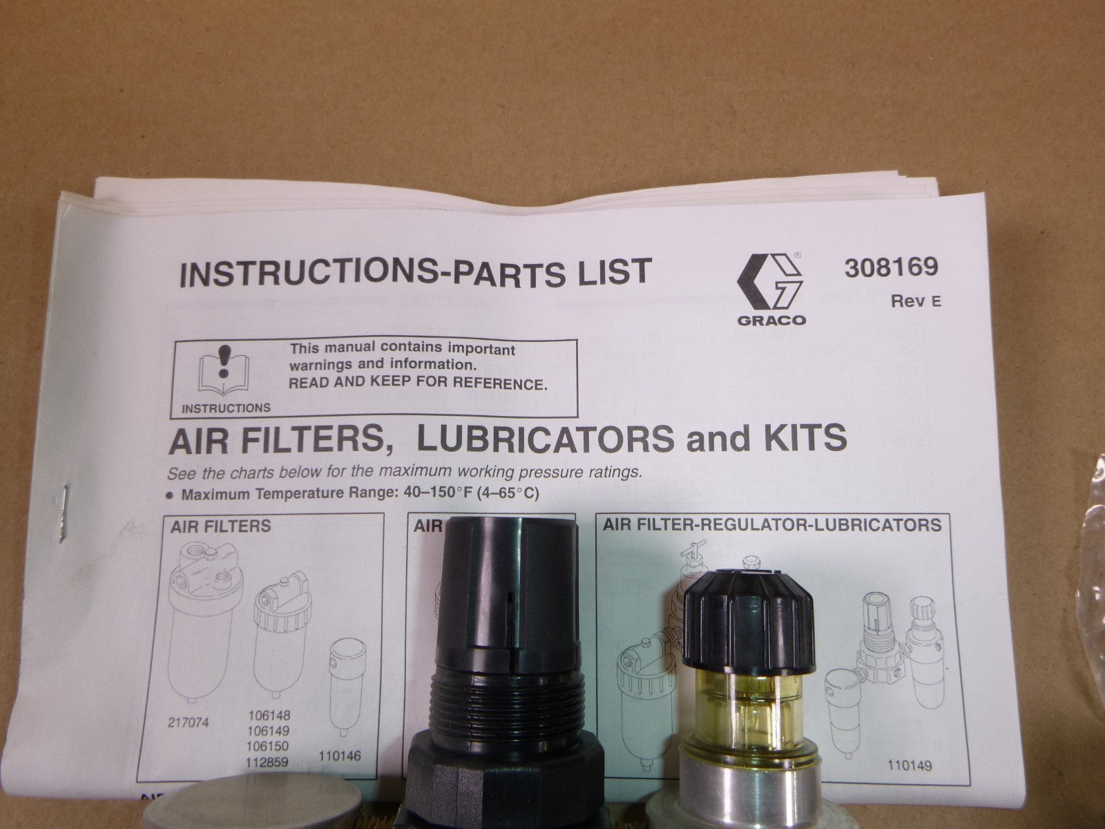 110149 GRACO – Air Line Filter / Regulator / Lubricator (Less Pressure Gauge) | Industrial MRO Replacement Parts, Manufacturing Machine Parts & Components, Heavy Equipment Parts Supplier