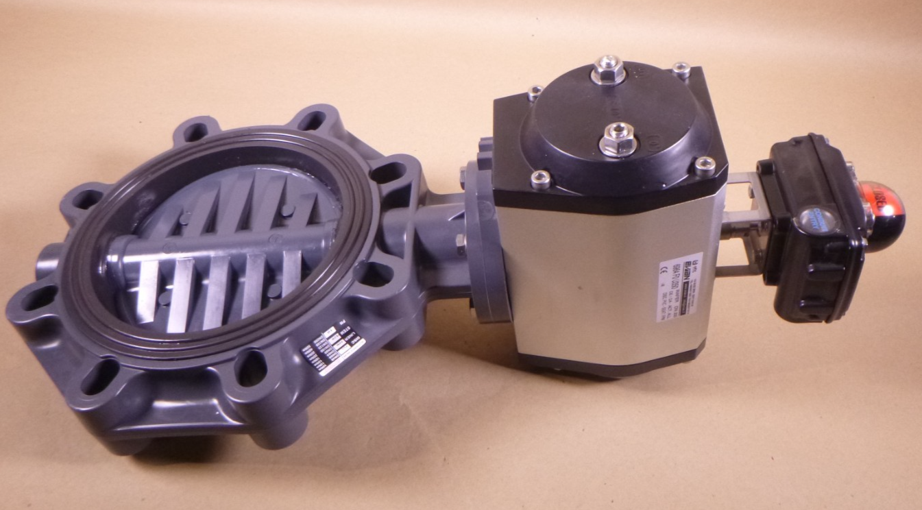 Evian 6964 Actuator DN200 w/ BE45 Max-Air Limit Switch Box & 8" Butterfly Valve | Industrial MRO Replacement Parts, Manufacturing Machine Parts & Components, Heavy Equipment Parts Supplier