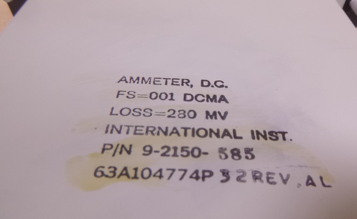 9-2150-585 International Ammeter DC , 0-200 RPM, 63A104774P32 , 6625-01-101-9599 | Electrical MRO Replacement Parts & Components and Commercial Electrical Supplies Company