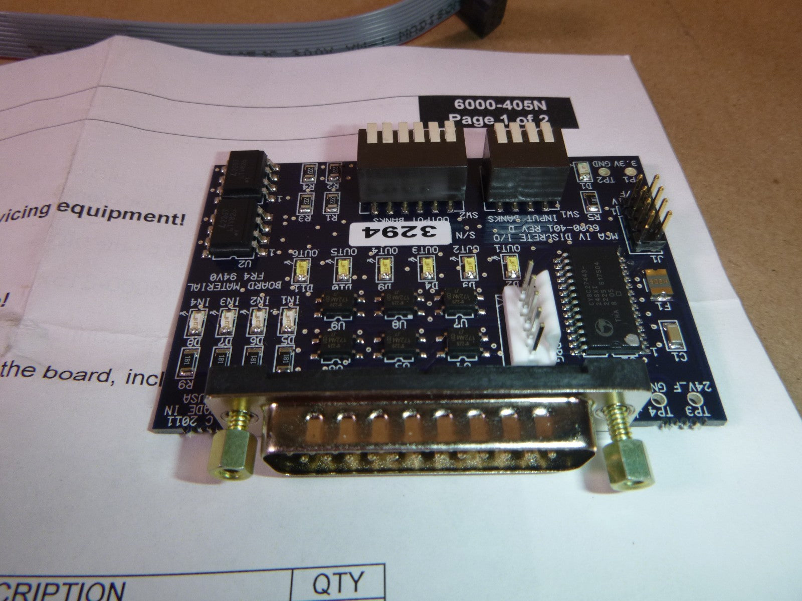 6000-405 Foxjet MCA 7 Controller Discrete I/O Module