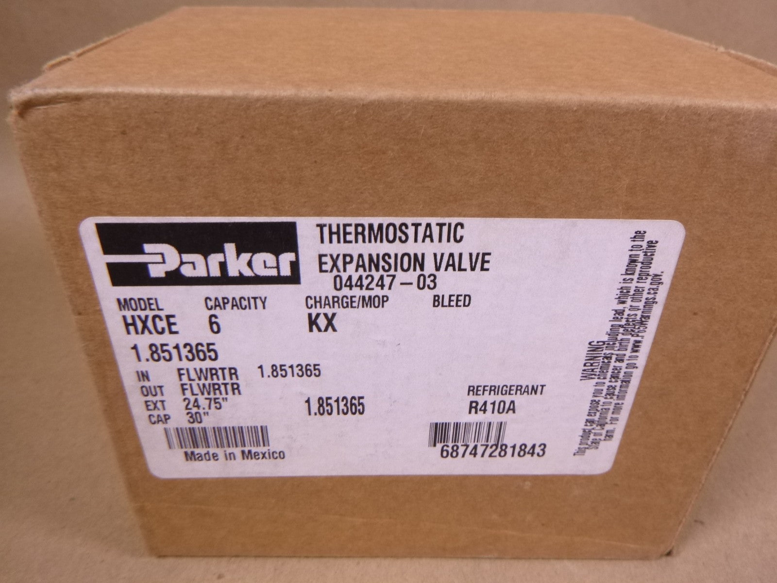 H4TXV03 TXV Kit Allied Parker 1.851365 Expansion Valve HXCE6KX200R410A | Industrial MRO Replacement Parts, Manufacturing Machine Parts & Components, Heavy Equipment Parts Supplier