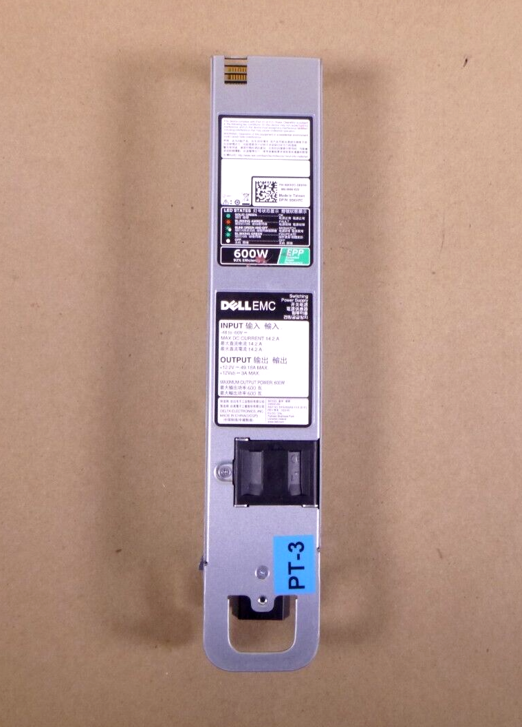 Dell EMC PowerEdge XR2 600W - 48V DC Power Supply, 5KHFC, D600D-S0 | Electrical MRO Replacement Parts & Components and Commercial Electrical Supplies Company