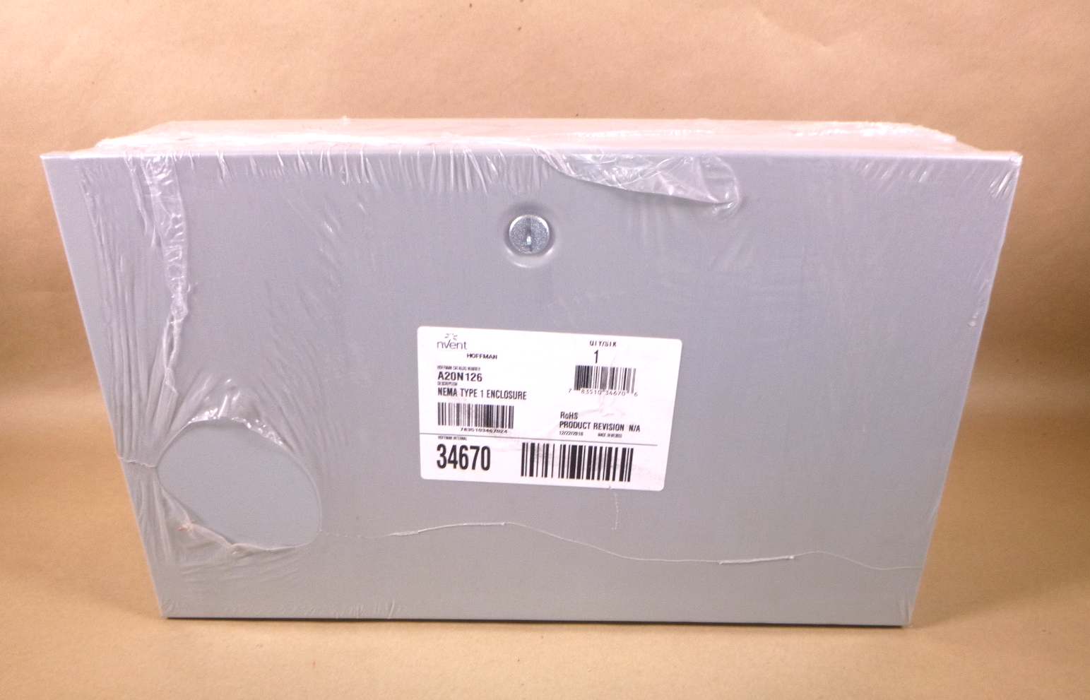 A20N126 Hoffman Hinge-Cover Enclosure Type 1, 20" x 12" x 6" Gray, Steel | Electrical MRO Replacement Parts & Components and Commercial Electrical Supplies Company