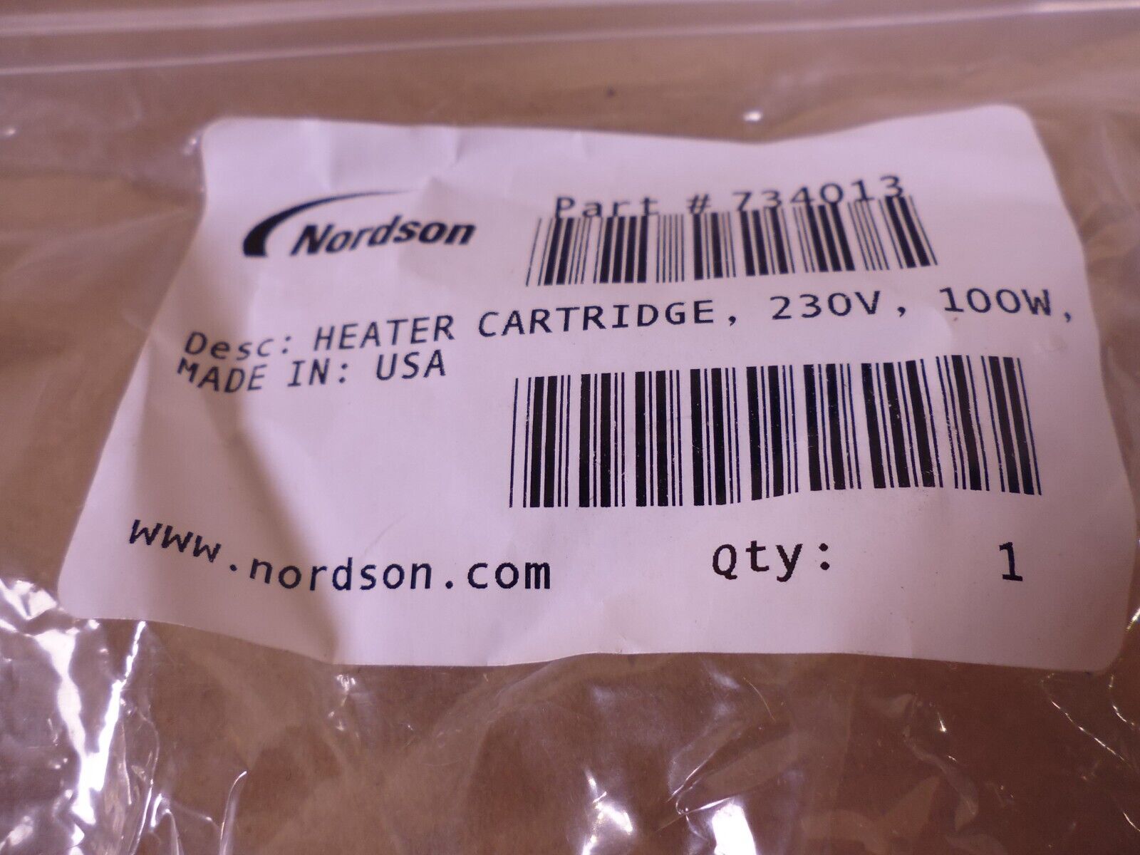 Nordson 734013 Cartridge Heater Element 11" 100W 230V | Industrial MRO Replacement Parts, Manufacturing Machine Parts & Components, Heavy Equipment Parts Supplier