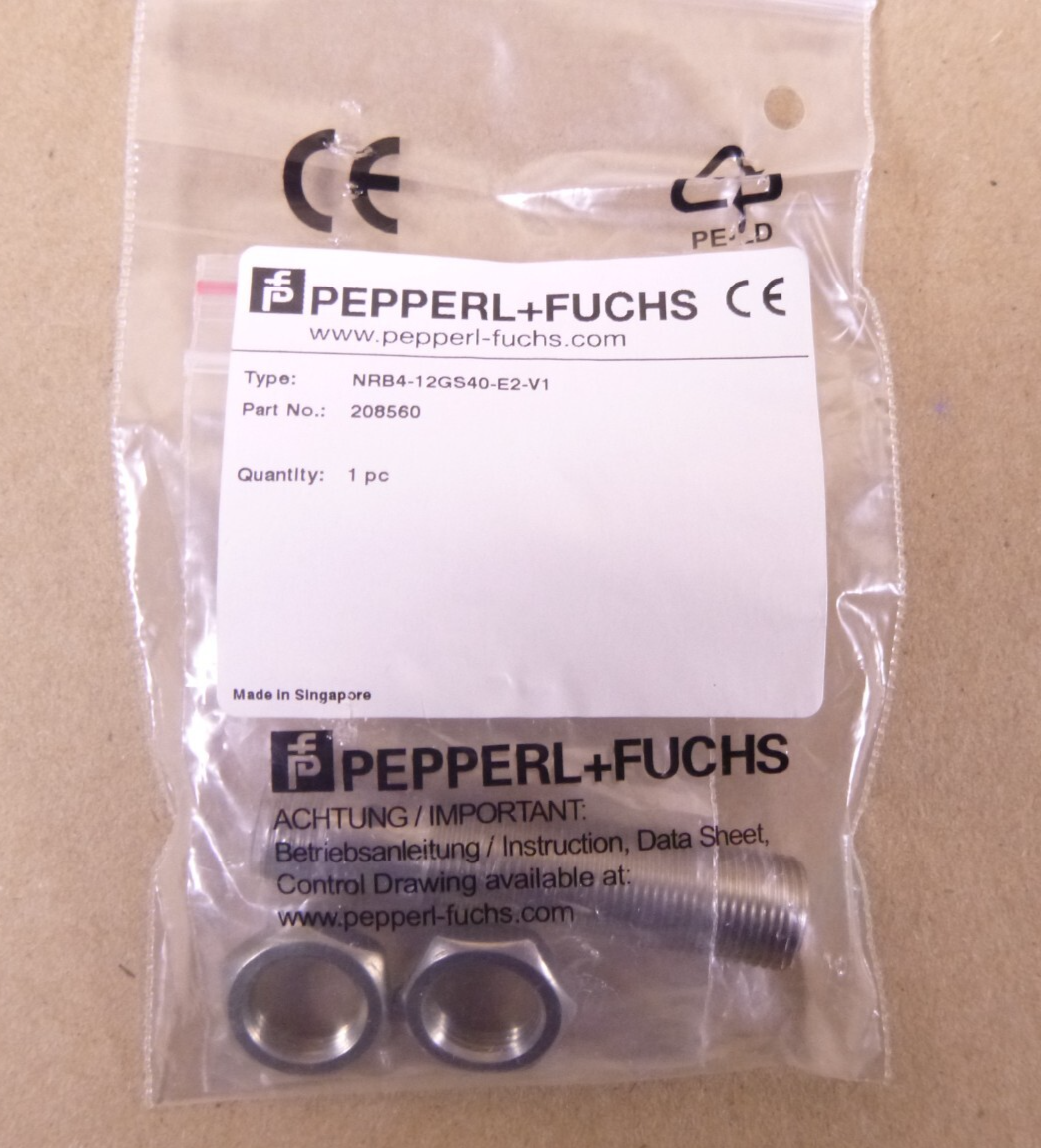 New Pepperl+Fuchs NRB4-12GS40-E2-V1 Inductive Proximity Sensor 4mm 3 Pin, 208560 | Electrical MRO Replacement Parts & Components and Commercial Electrical Supplies Company