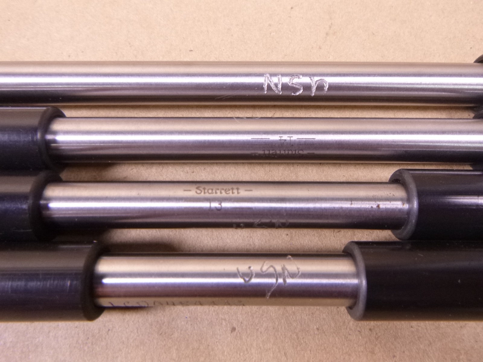 Starrett NO. 224 12-16" Anvil Outside Micrometer Set in Wood Case