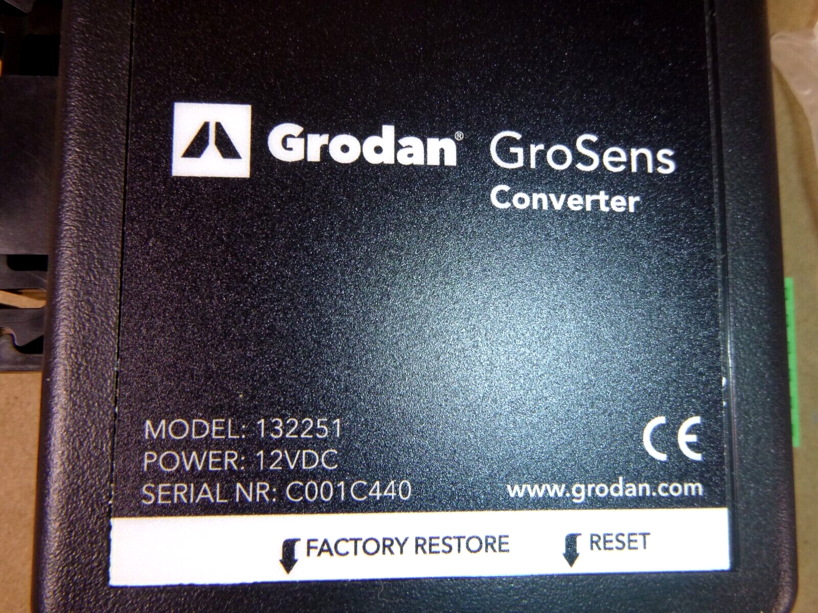 New Grodan GroSens Converter 132251, 12 Vdc W/ Ethernet Cable & Power Cord | Electrical MRO Replacement Parts & Components and Commercial Electrical Supplies Company
