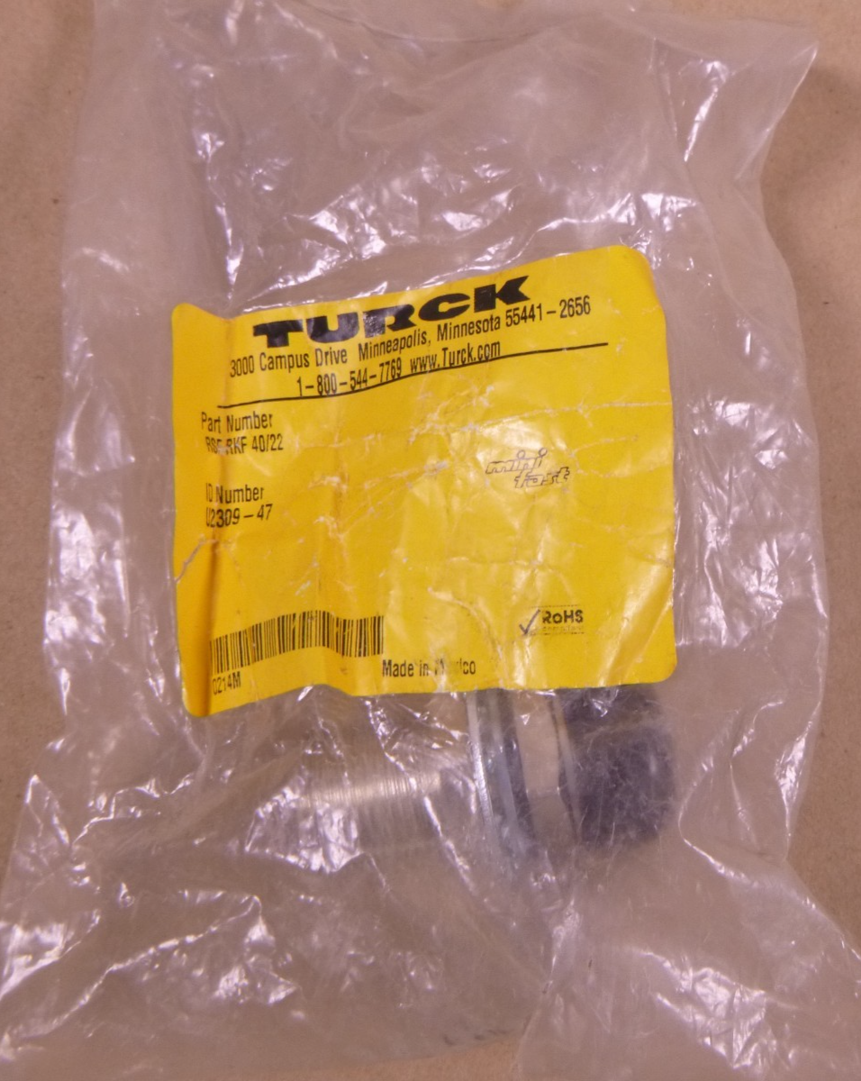 Turck RSF RKF 40/22, U2309-47, Minifast Receptacle Male Female Plug 7/8" 4-Pin | Electrical MRO Replacement Parts & Components and Commercial Electrical Supplies Company