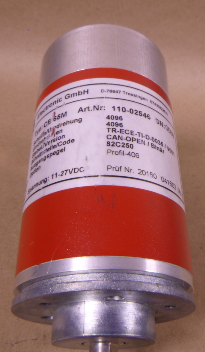 TR Electronic GmbH Rotary Encoder, CE 65M, 110-02546, 4096, 11-27VDC | Industrial Electric Motors, Pumps & Parts