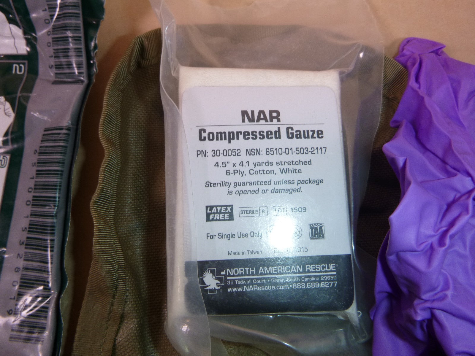 USGI New Surplus Military First Aid Pouch IFAK With Insert And Expired Contents