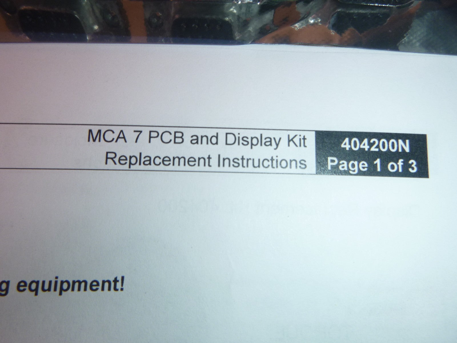 404202 PC Board Assembly & Display Board FoxJet MCA 7 For 7000 & 7100 Series
