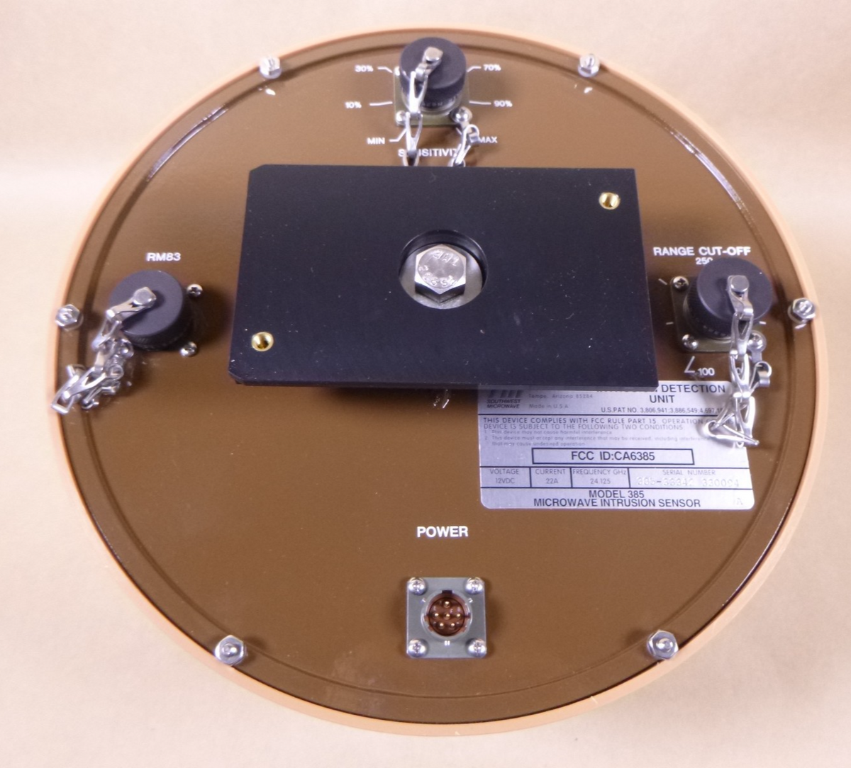 Southwest Microwave Model 385 Instrusion Sensor Outdoor Transceiver 12VDC .22A | Electrical MRO Replacement Parts & Components and Commercial Electrical Supplies Company