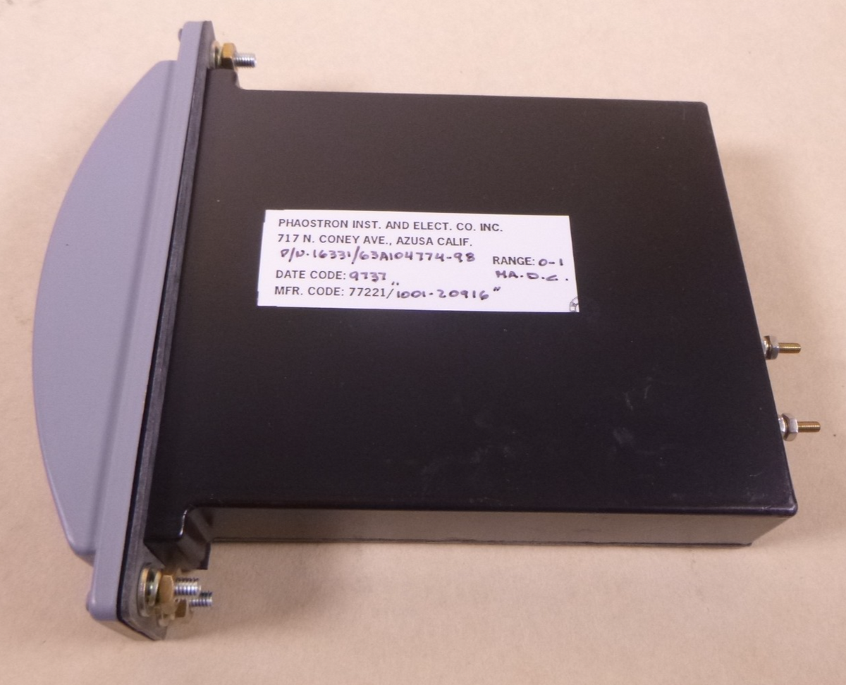 63A104774P98 Phaostron Meter 1001-20916 , 0-2500 RPM , 6625-01-228-5677 | Electrical MRO Replacement Parts & Components and Commercial Electrical Supplies Company