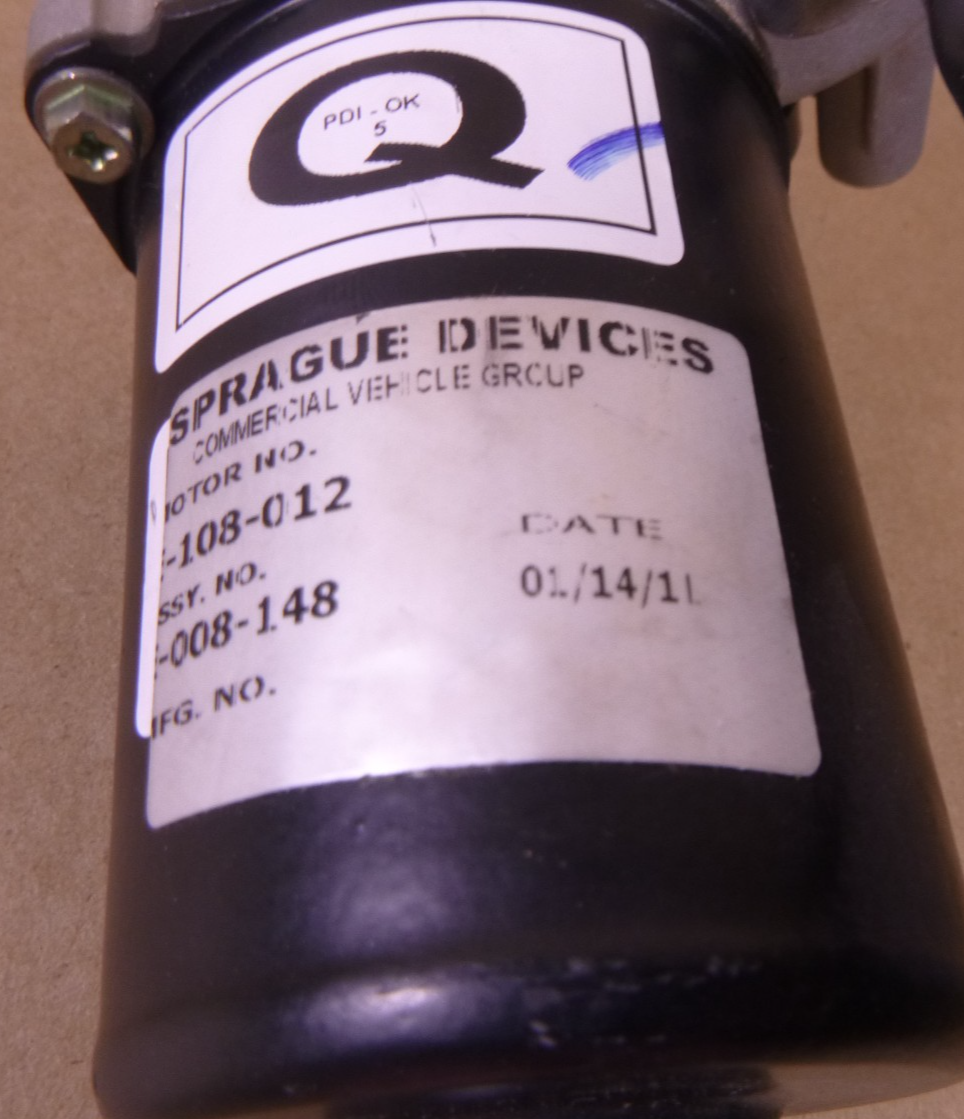 Sprague MRAP M-ATV Wiper Motor E-108-012 E-008-148 24V 2540-01-576-4532 3819835 | Genuine FMTV Replacement Parts, LMTV Parts For Sale and Military Surplus Medium Tactical Vehicle Parts & Components