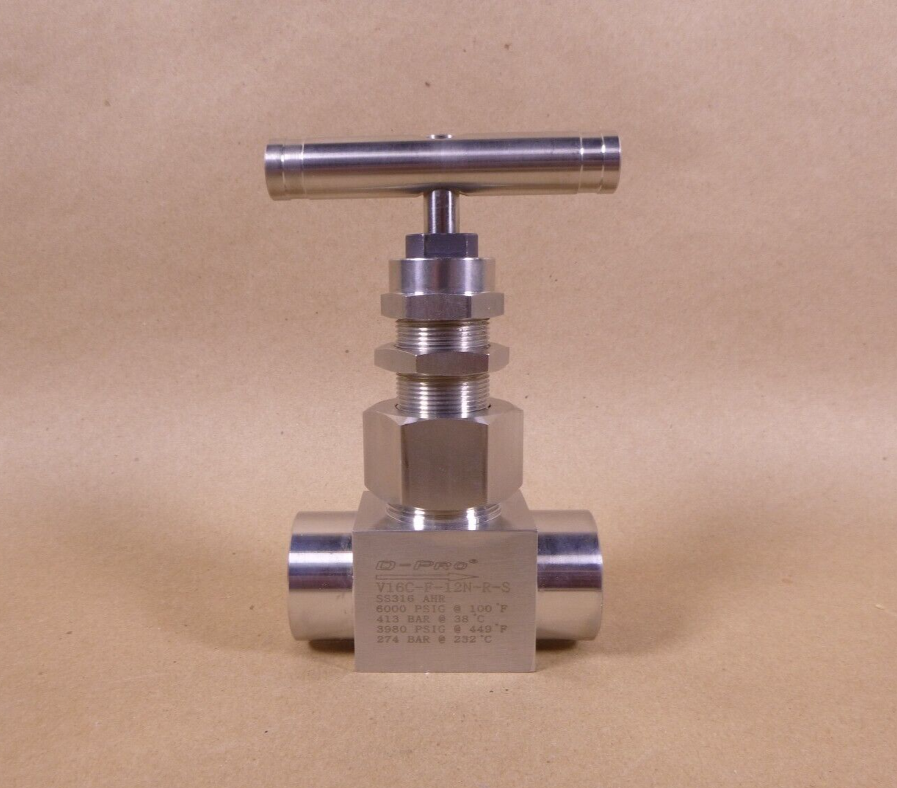 D-Pro Union Bonnet Needle Valve, 3/4 in. FNPT, Regulating Stem 316 SS, 6000 Psi | Industrial MRO Replacement Parts, Manufacturing Machine Parts & Components, Heavy Equipment Parts Supplier