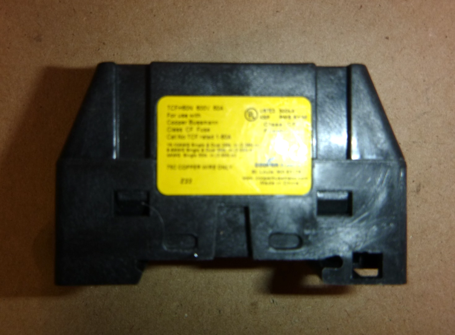 TCF45 Bussman CUBEFuse 45 Amp 600 Volt (3) W/ (1) TCFH60N Fuse Holder (Lot of 4)