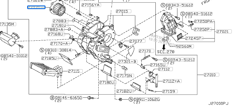 OEM Nissan 27210-S9604 Fan Blower Motor 27210S98604 Civilian 1999-2000 B.TD42 | Replacement Truck Parts, Trailer Accessories, Automobile Supplies, Car Parts & Accessories