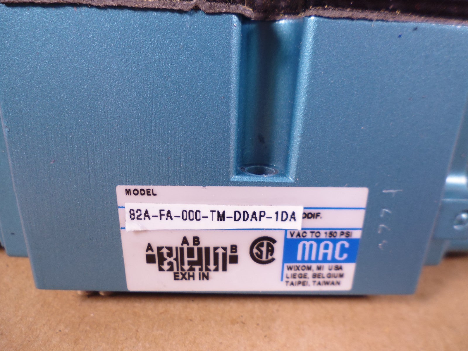 MAC 82A-FA-000-TM-DDAP-1DA Solenoid Valve 24VDC 5.4W 150PSI | Electrical MRO Replacement Parts & Components and Commercial Electrical Supplies Company