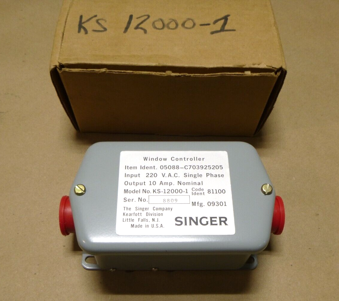 USGI Singer KS-12000-1 Heated Window Controller 220 Vac Single Phase 10 Amp | Electrical MRO Replacement Parts & Components and Commercial Electrical Supplies Company