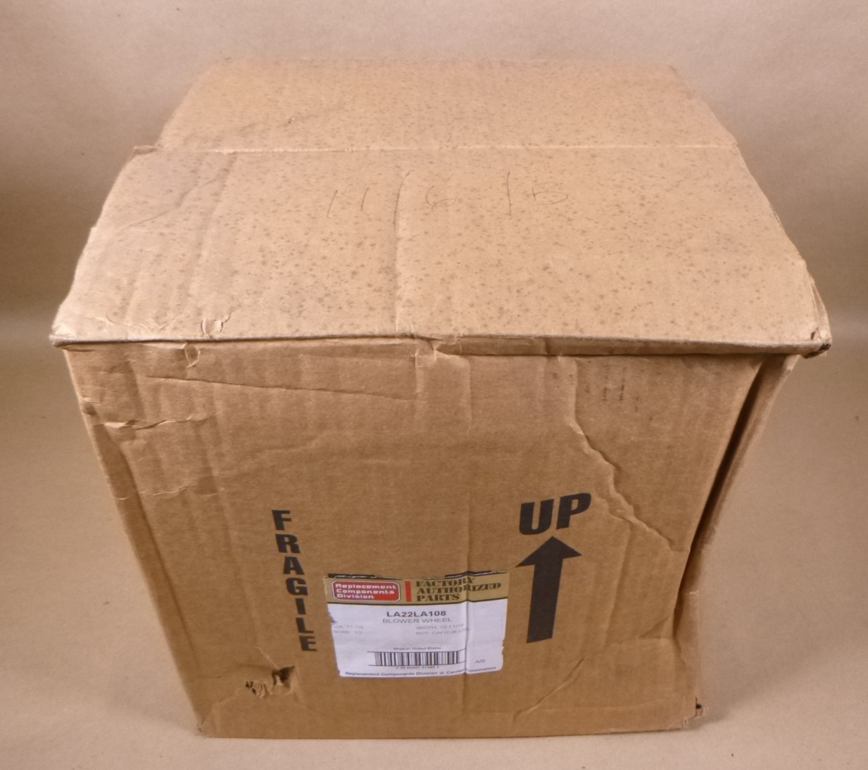Carrier LA22LA108 Blower Wheel 11 7/8 x 10 11/16 inches CW Wheel OEM *MINOR DENT* | Industrial MRO Replacement Parts, Manufacturing Machine Parts & Components, Heavy Equipment Parts Supplier